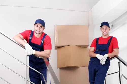 Expert team organizing and labeling packed boxes