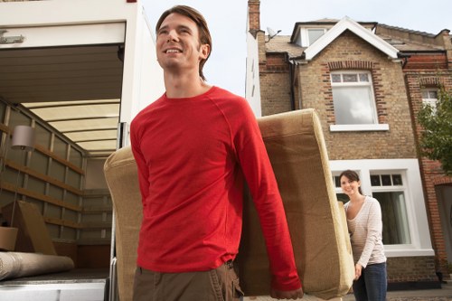 Professional movers handling storage solutions