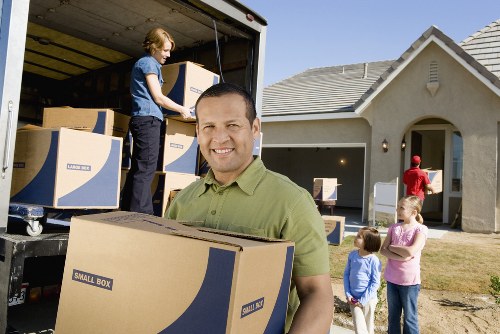 Loading furniture onto a moving truck